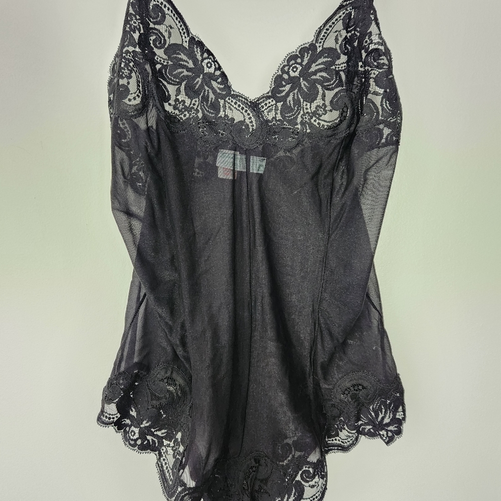 Black lace teddy
